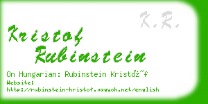 kristof rubinstein business card